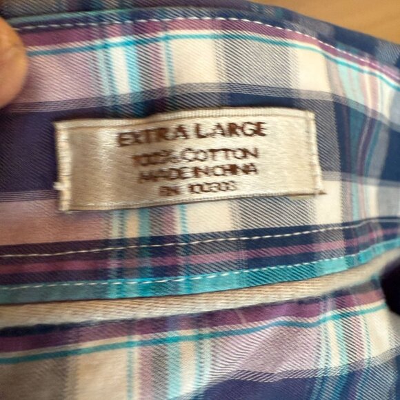 Peter Millar Plaid Long Sleeve Button-Up Shirt Mens XL Officeready Multicolor - Picture 4 of 7